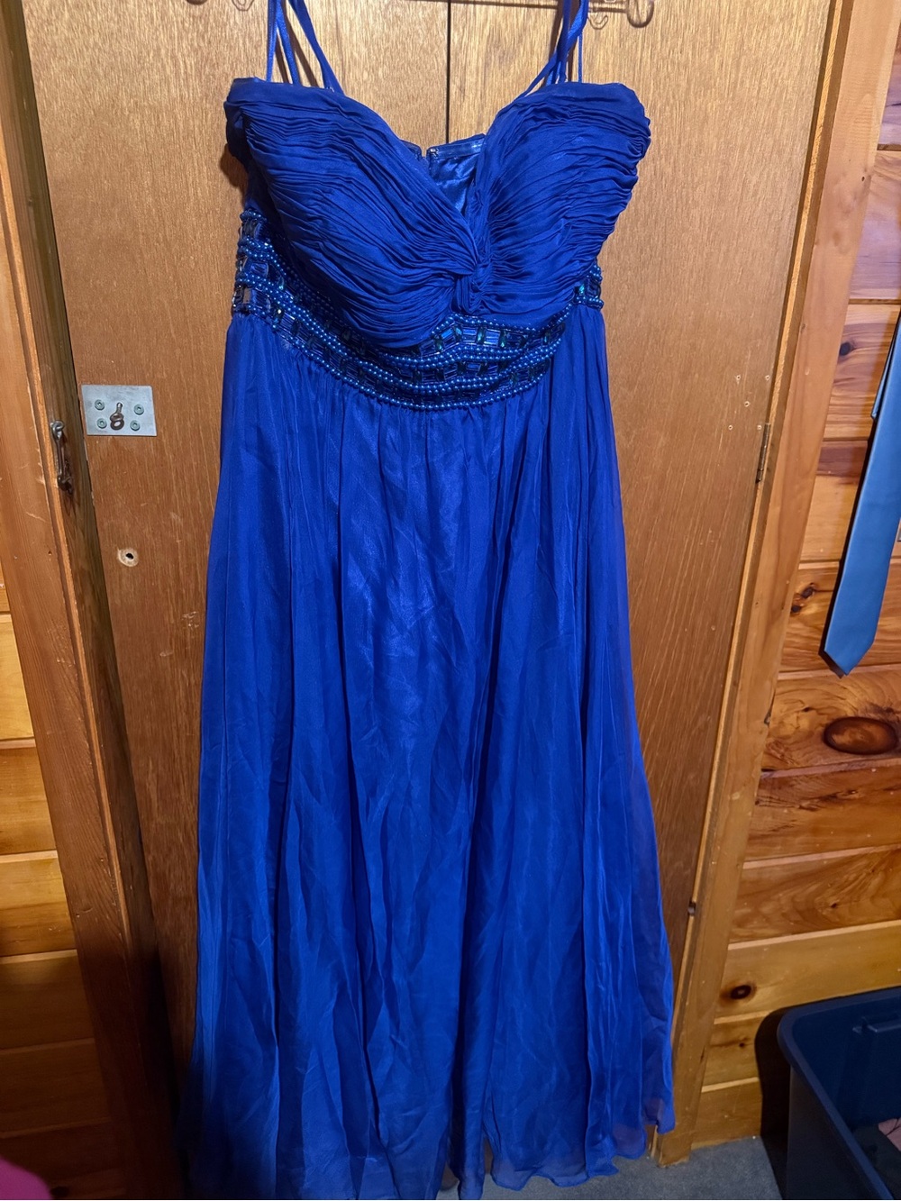 Elegant Royal Blue Beaded Prom Dress